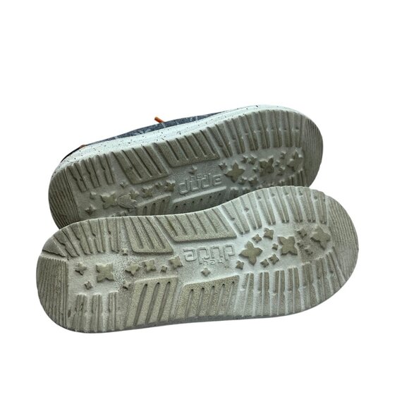 Hey Dude Youth Wally Tropical Palm Print Casual Shoes Kid Sz 11 Blue White - Picture 5 of 7